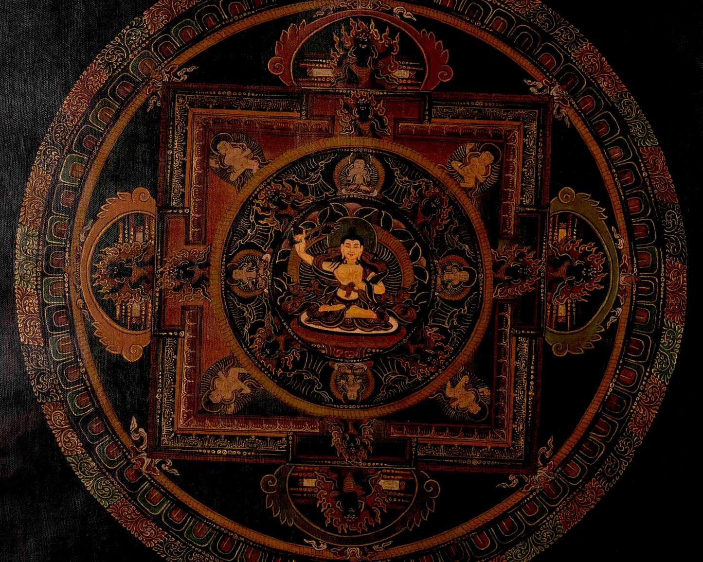 Manjushree Mandala Thangka | Traditional Tibetan Art | Wall Decors