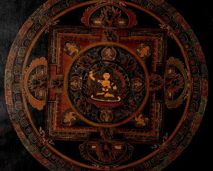 Manjushree Mandala Thangka | Traditional Tibetan Art | Wall Decors