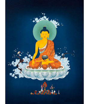 Meditating Buddha | Traditional Shakyamuni Thangka