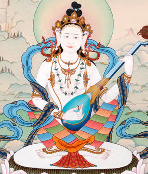 Saraswati Thangka | The Deity of Wisdom | Yangchenma Thanka