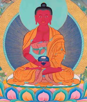 Religious Amitabha Buddha Thangka | Buddhist Art
