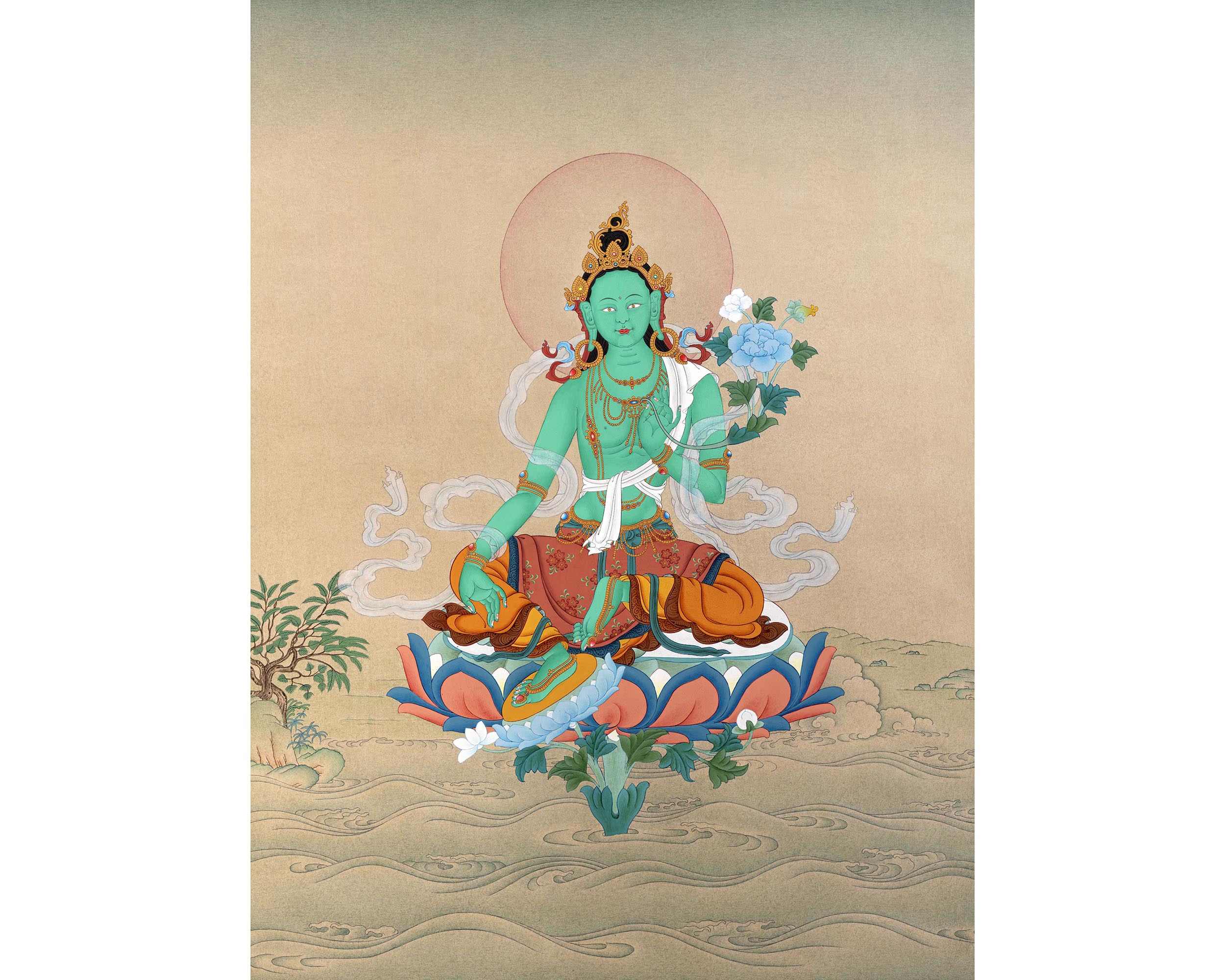 Mother Green Tara | Bodhisattva Deity Thangka