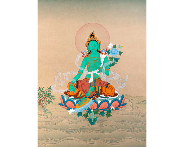 Mother Green Tara | Bodhisattva Deity Thangka