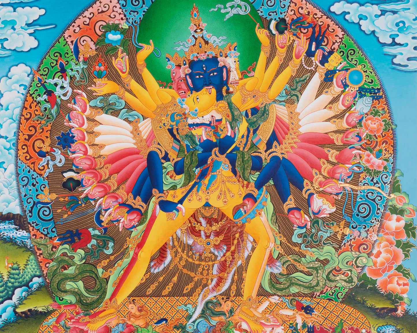 Yidam Kalachakra Thangka | Digital Print | Wall Decoration