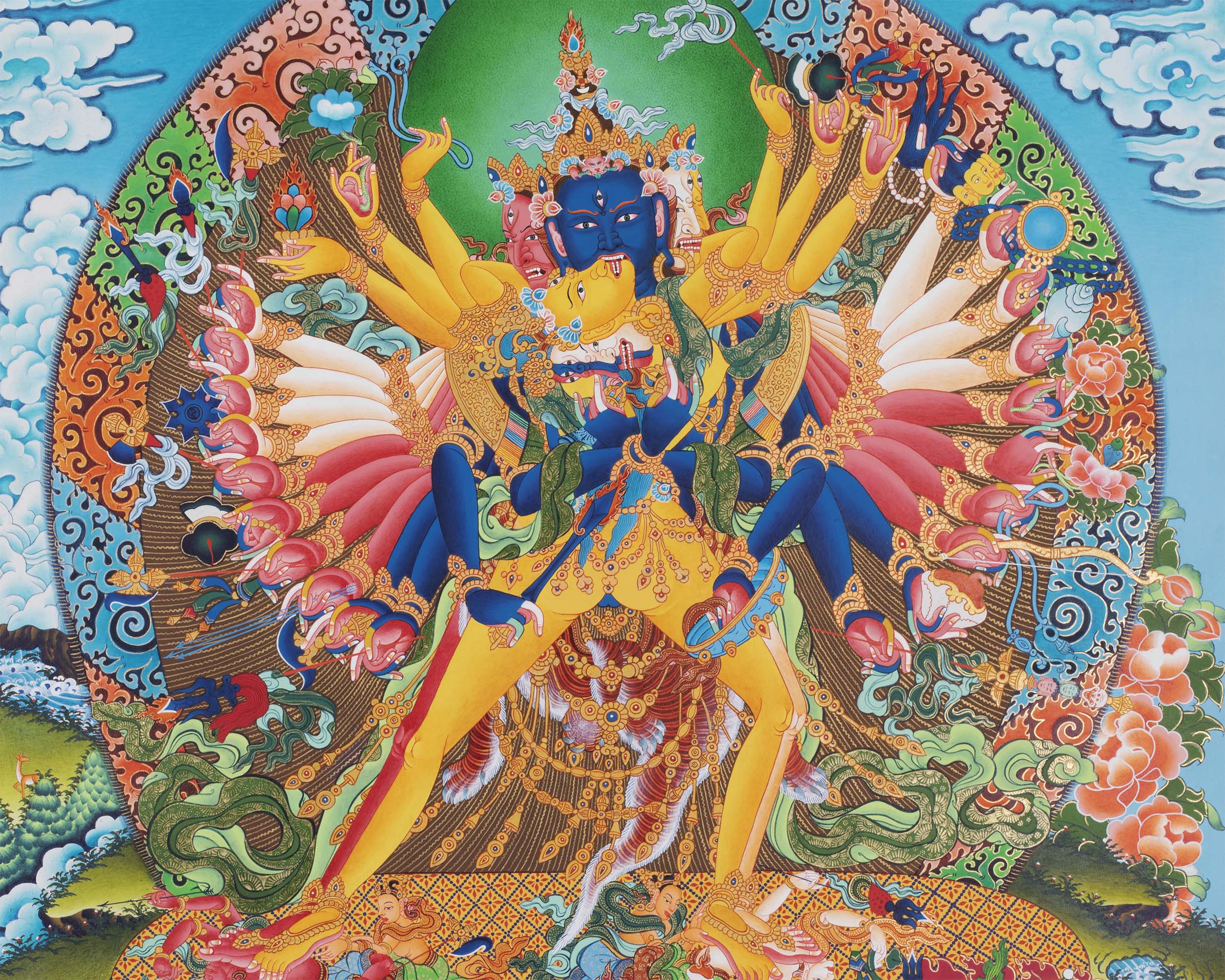 Yidam Kalachakra Thangka | Digital Print | Wall Decoration