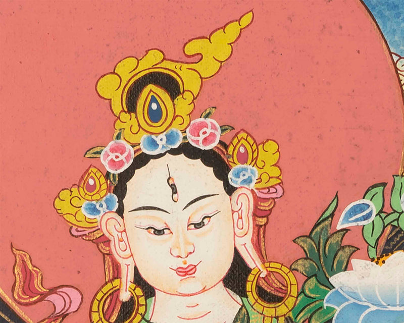 Female White Tara | Tibetan Buddhist Religious Thangka