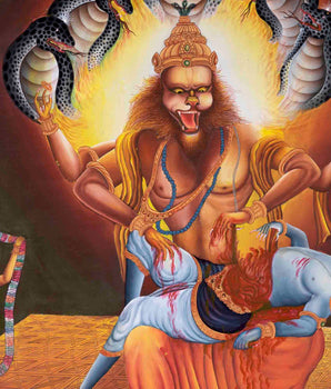Narasimha Thangka | Religious Handpainted Art | Wall Decors