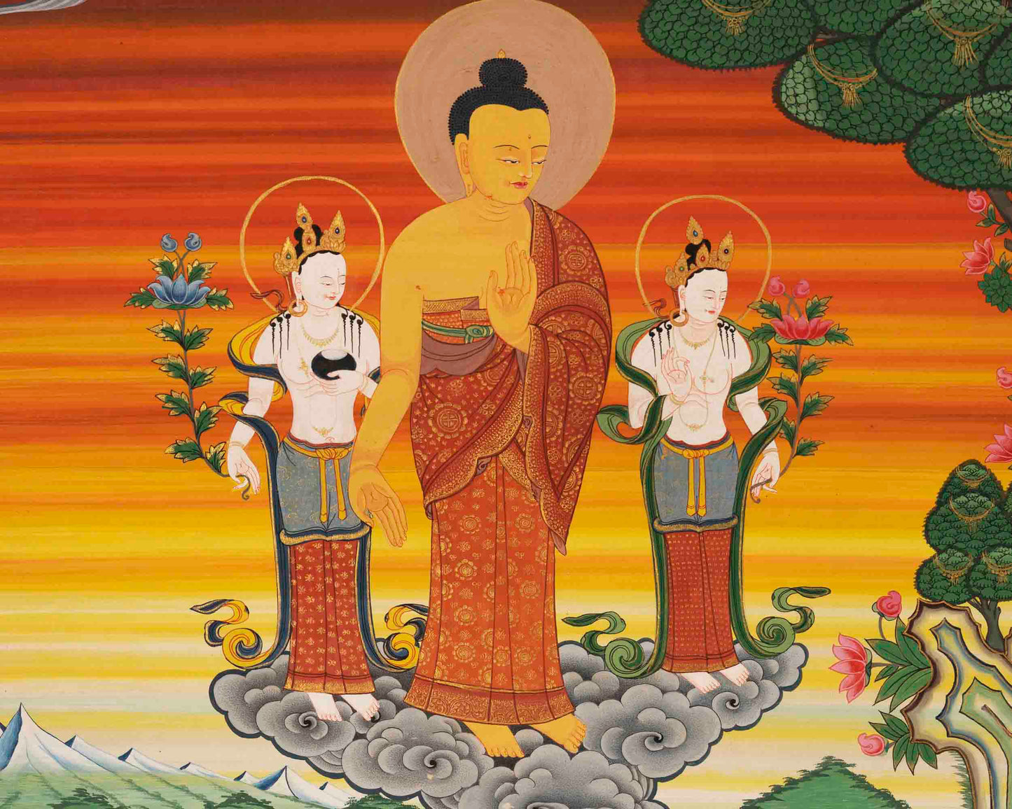 Handpainted Shakyamuni Buddha | Tibetan Wall Decoration Painting