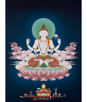 Chenrezig | The Bodhisattva of Compassion Painting  |  Avalokiteshvara Thangka