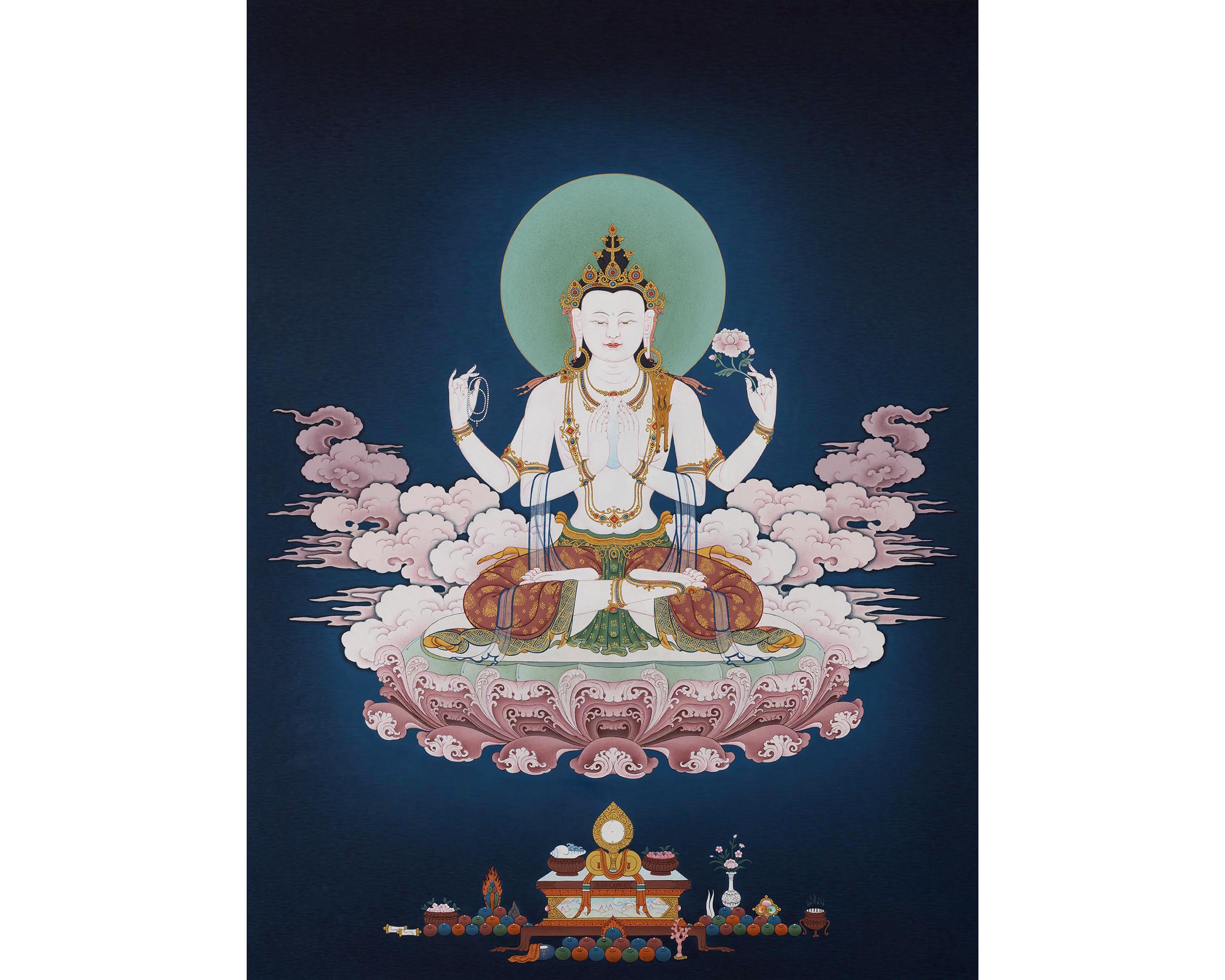 Chenrezig | The Bodhisattva of Compassion Painting  |  Avalokiteshvara Thangka