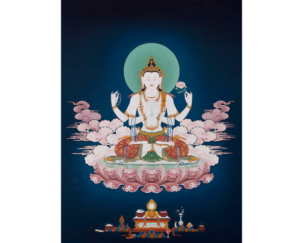 Chenrezig | The Bodhisattva of Compassion Painting  |  Avalokiteshvara Thangka