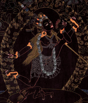 Vajrayogini Thangka | Vintage Handpainting Art | Wall Hanging Decors