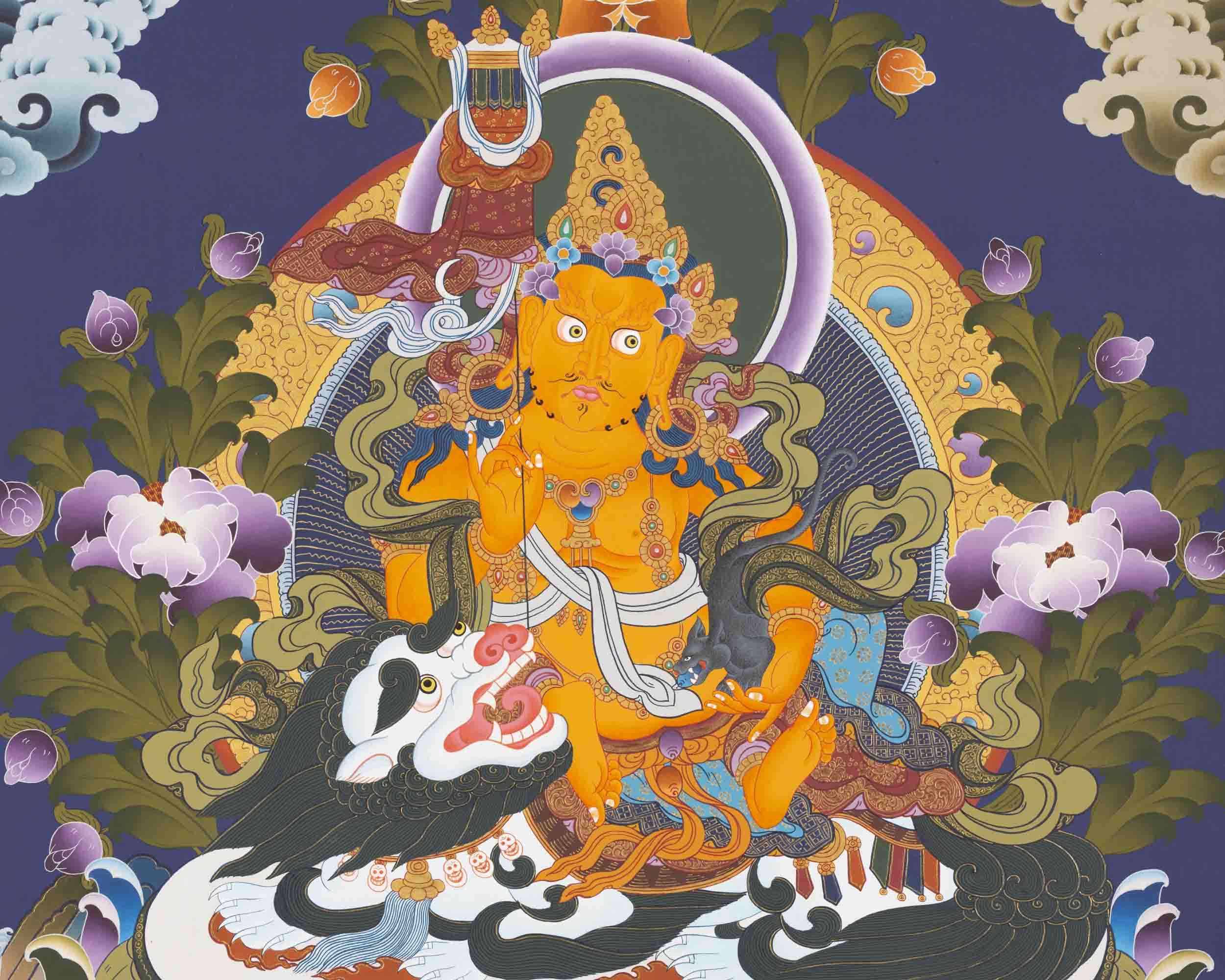 Namtose Thangka | Wealth Deity | Religious Wall Decors