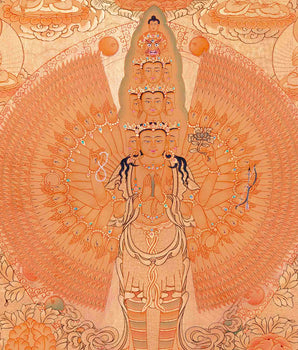 1000 Armed Avalokiteshvara Thangka Art | Tibetan Buddhist Painting