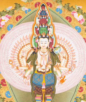 Avalokiteshvara Thangka Art | Religious Painting | Wall Decors