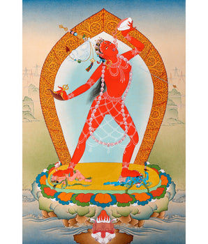 Vajrayogini Thangka | Tibetan karma Gadri Painting
