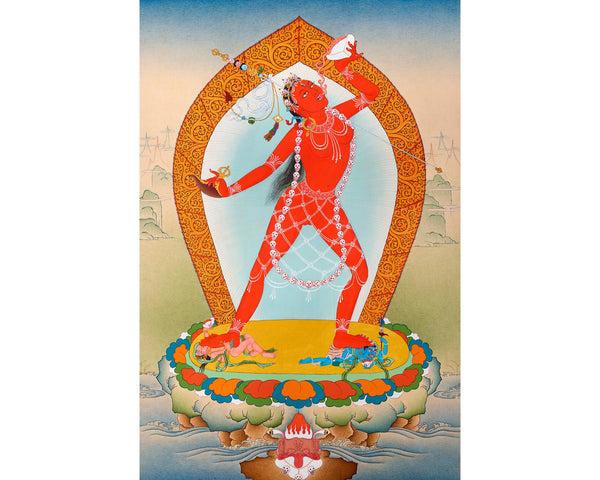 Vajrayogini Thangka | Tibetan karma Gadri Painting