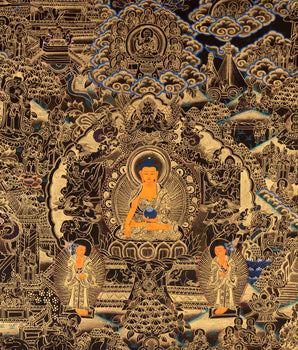 Buddha Life Story | Vintage Thangka Art | Religious Wall Decors