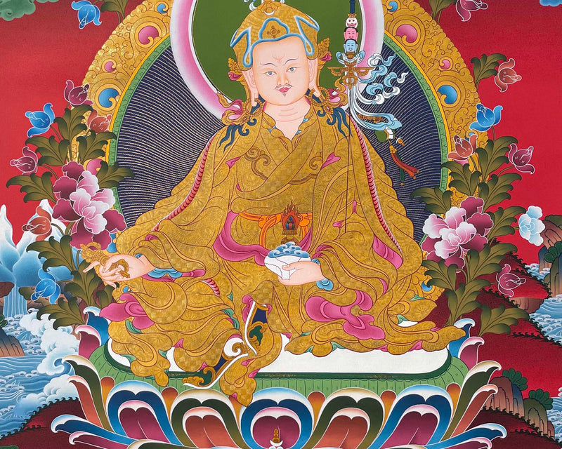 Guru Rinpoche Thangka | Religious Buddhist Art | Wall Decors