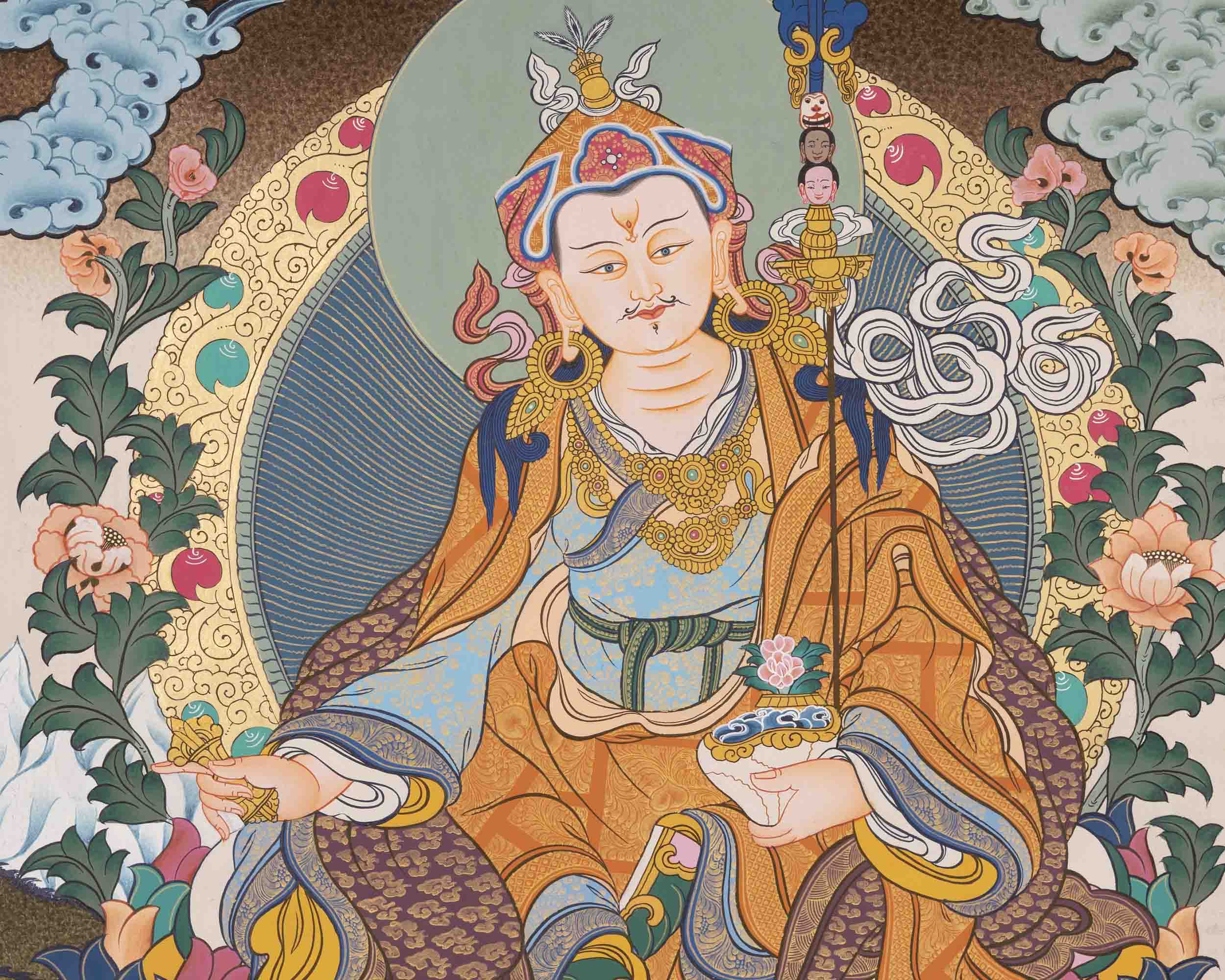 Padmasambhava Guru Rinpoche | Tibetan Thangka | Wall Decors