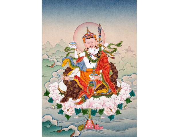 Guru Rinpoche with Consort | Guru Padmasambhava Thangka Painting