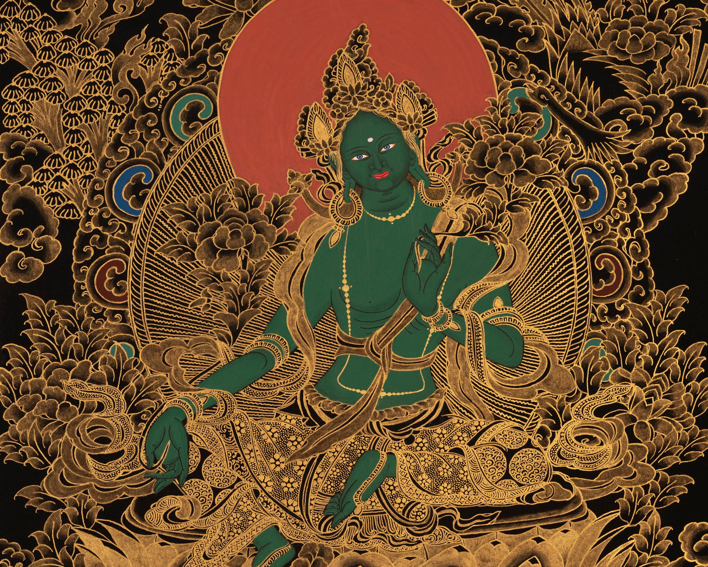 Green Tara Thangka | Healing Tara Painting | Wall Decors