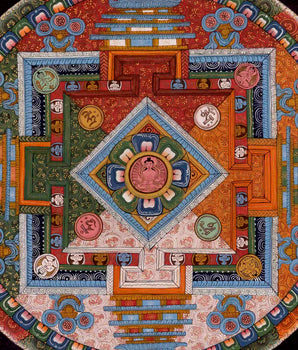 Amitayus Buddha Mandala Thangka | Wall Hanging