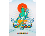 The Green Tara | Bodhisattva Thangka Art | Compassion Deity