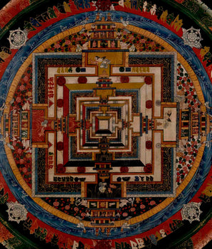 Kalachakra Mandala | Traditional Tibetan Thangka | Religious Wall Decors