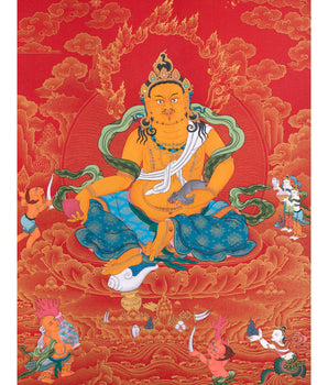 Dzambala Thangka | Buddhist Thangka Painting