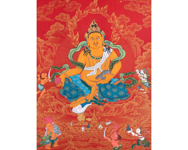 Dzambala Thangka | Buddhist Thangka Painting