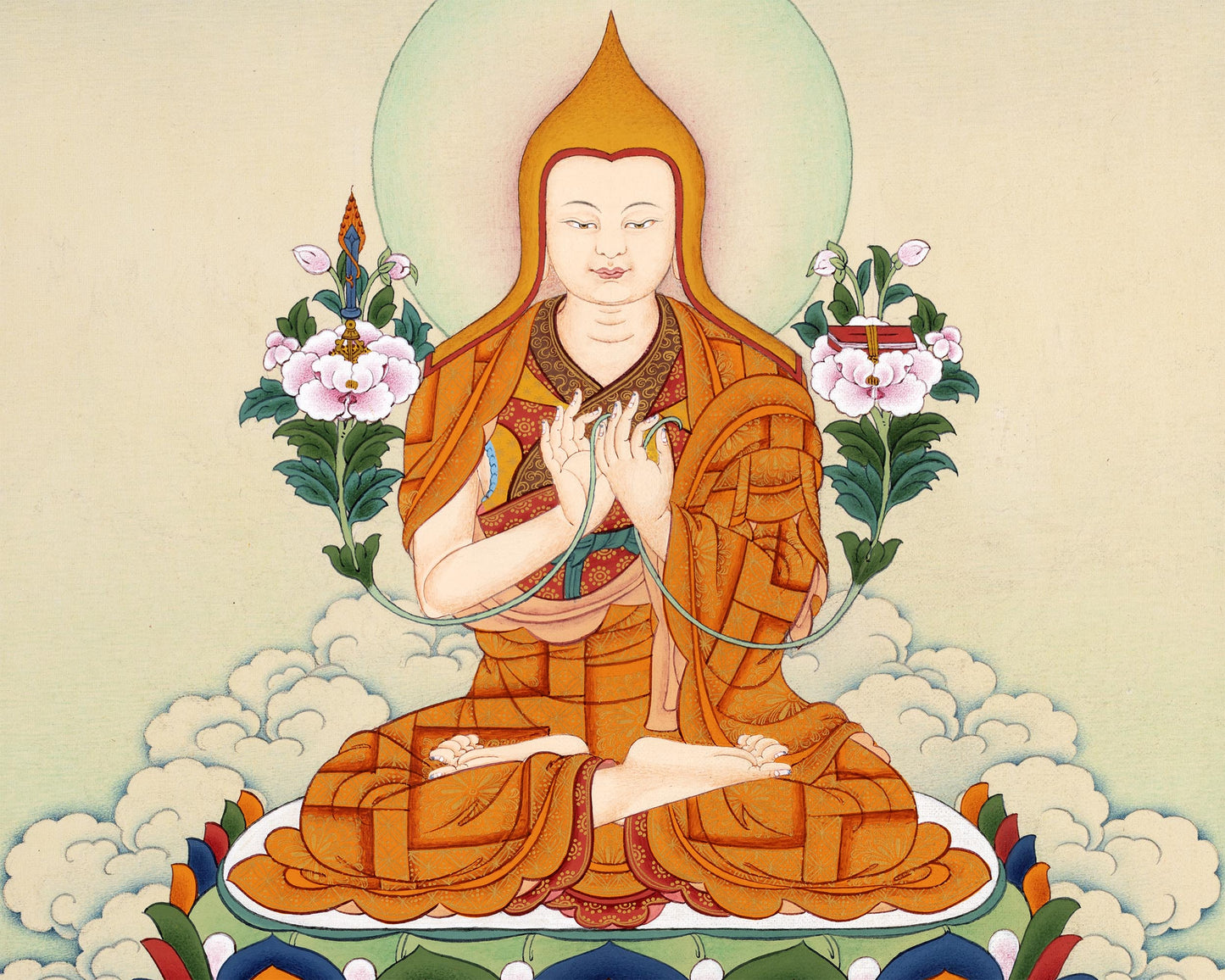 Losang Dragpa Thankga | Je Tsongkhapa Tibetan Buddhist Master Art