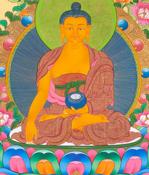 Shakyamuni Buddha Thangka | Traditional Buddhist Art | Wall Decors