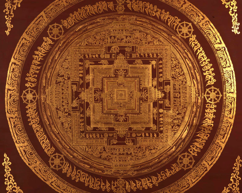 Gold Style Mandala | Buddhist Mandala Thangka
