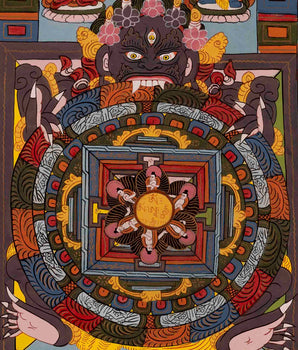 30+ Years Old Wheel Of Life Thangka | Vintage Traditional Art | Wall Decors