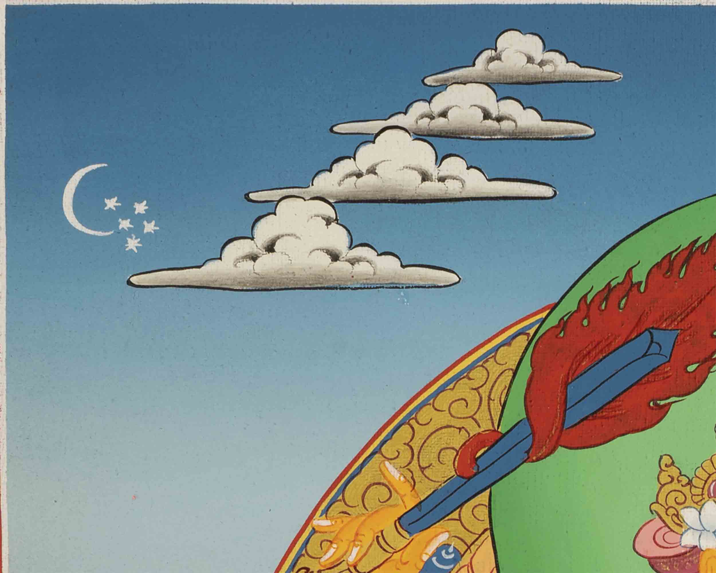 Buddhist Manjushree Thangka | Wall Hanging Decorations