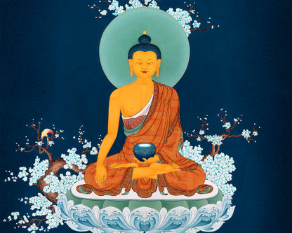 Shakyamuni Buddha Thangka | Siddhartha Gautama | Buddhist Art