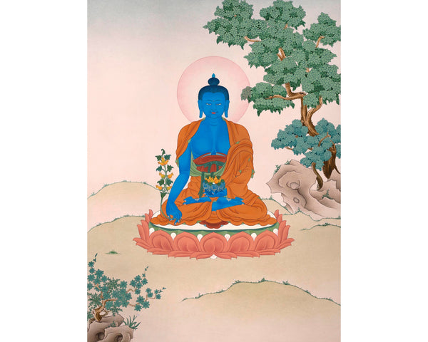 Medicine Buddha Thangka | Tibetan Buddhist Art