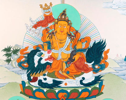 Namtoshe With Others Thangka | Jambala And Vasundhara | Digital Print