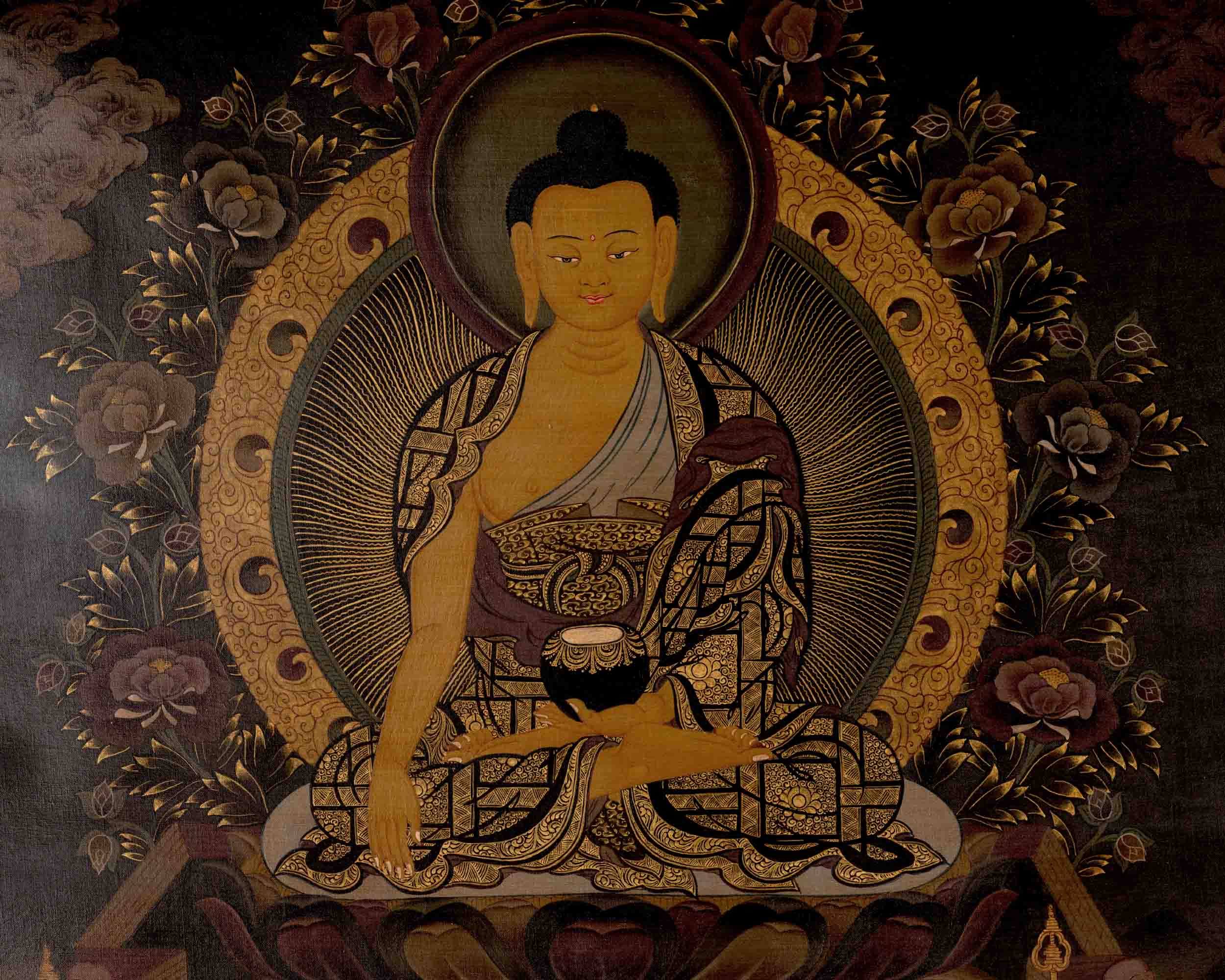 Shakyamuni Buddha Thangka | Religious Buddhist Art | Wall Decors