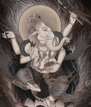 Hindu Ganesh Print | Wall Hanging Thangka