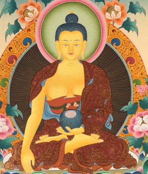 Traditional Shakyamuni Buddha |  Buddhist Thangka Painting