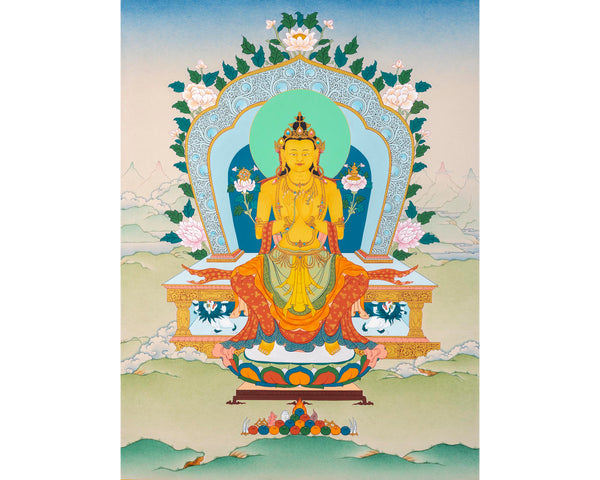 Maitreya Buddha Thangka | Tibetan Buddhist Deity | Himalayan Thangka Paintings