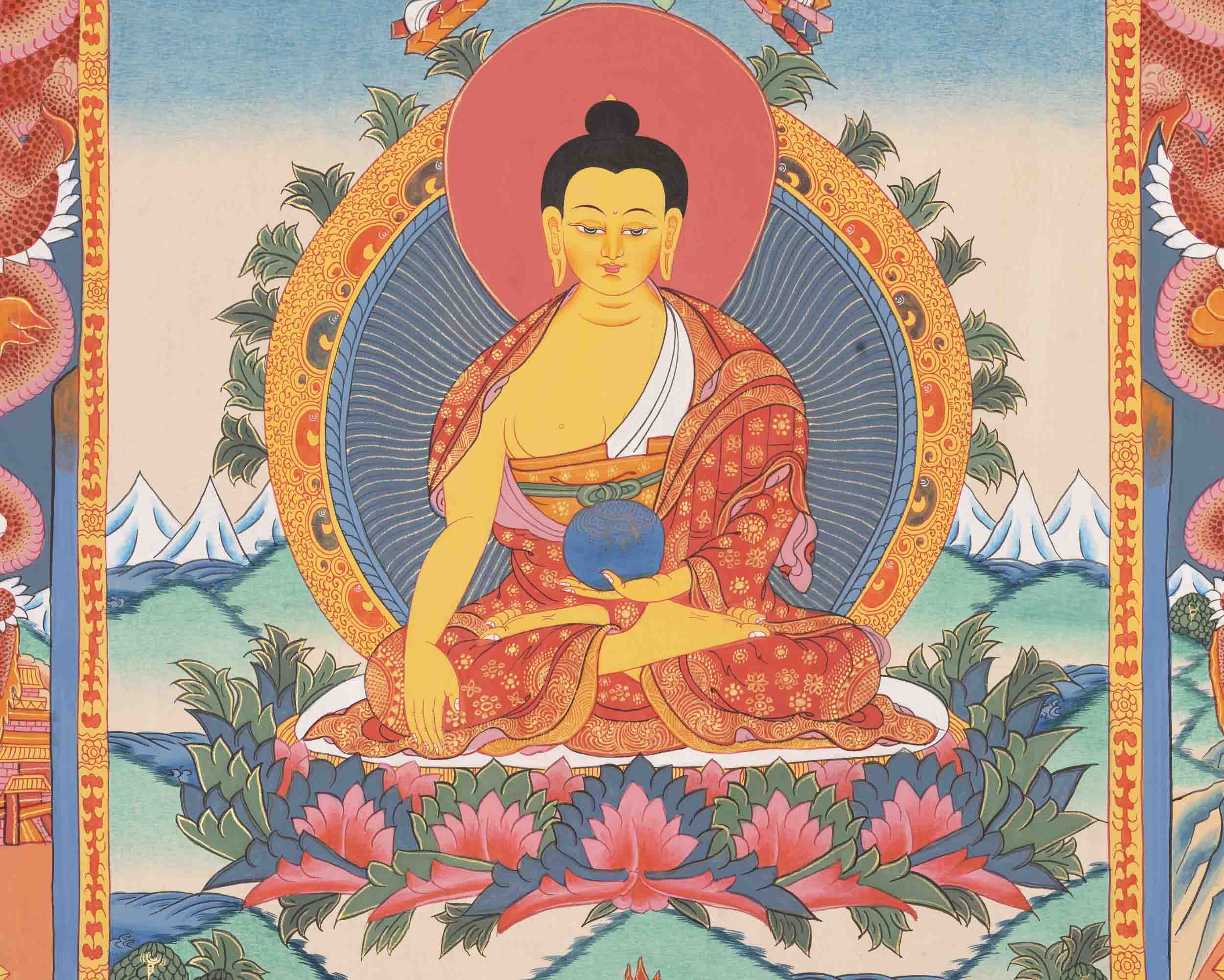 Shakyamuni Buddha Thangka | Traditional Painting | Wall Decors