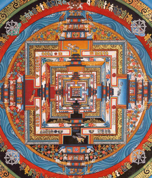 Kalachakra Mandala Thangka | Wheel Of Time | Religious Wall Decors