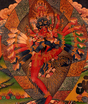 He-Vajra Thangka | Oil Varnished on Stretch Canvas