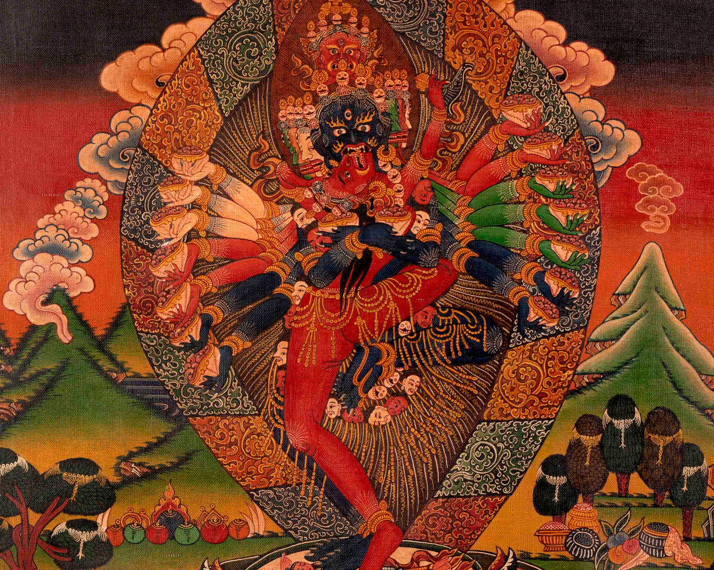 He-Vajra Thangka | Oil Varnished on Stretch Canvas