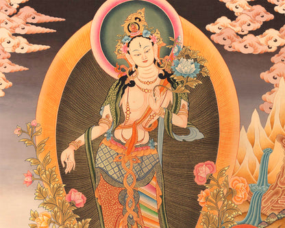 Standing White Tara Print | Digital Printing | Religious Art