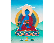 Blue Medicine Buddha | Thangka Art | Menla
