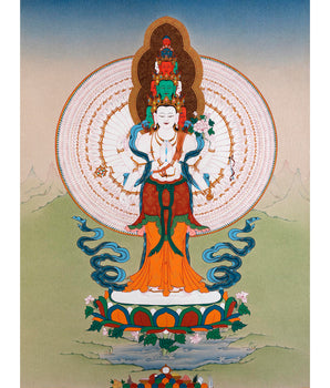 1000 armed Chenrezig Thangka | Traditional  Art